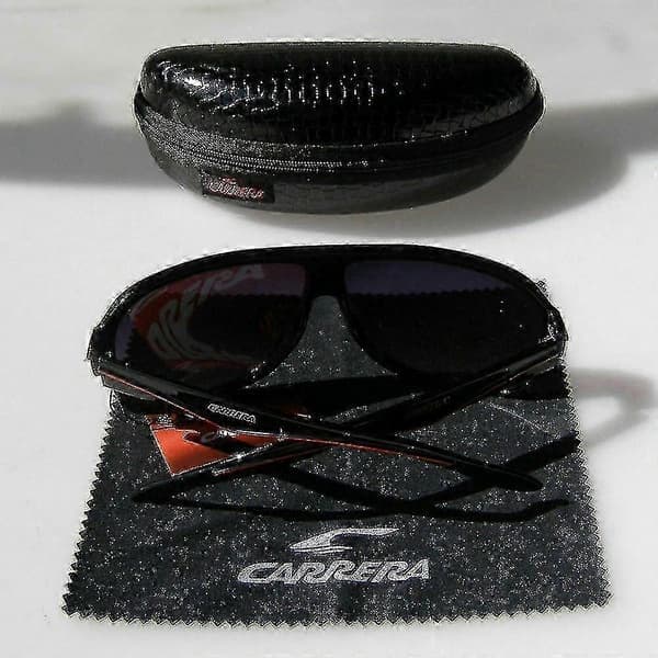 Solglasögon för män Mode Carrera Ruthenium Pilot Gradient Linser Glasögon + Box Röd Svart Red Black