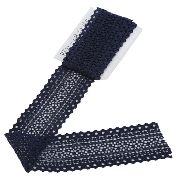 Snedsnodd sömnadstillbehör presentinslagning DIY-material 10 yard 3,5 cm bredd mörkblå