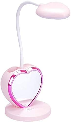 LED skrivebordslampe for jenter, oppladbar LED skrivebordslampe med USB-lading