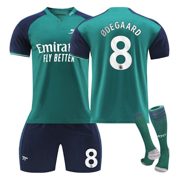 23-24 Arsenalin toinen vieraspelipaita aikuisille ja lapsille, harjoitusasu NO.8 ODEGAARD M