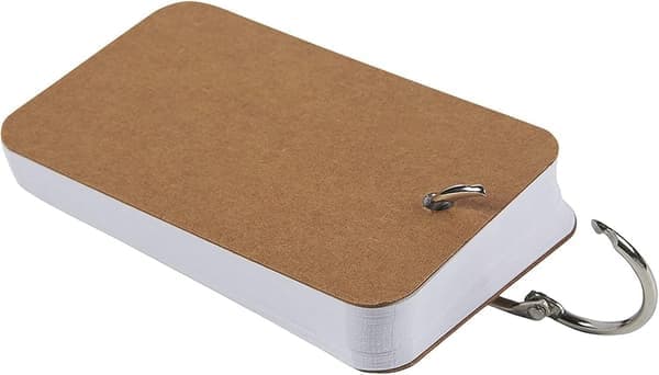 Tomma Flashcards - Memokort med Ringar - Bärbara Mini Studiekort - Kraftig 250 GSM Index - Set om 8