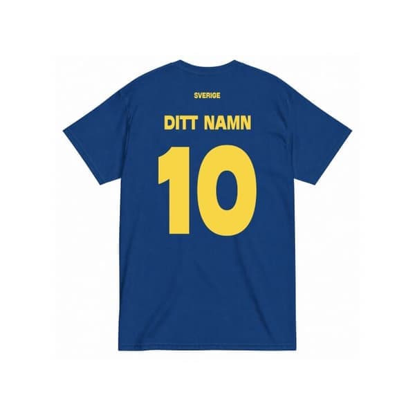 Sverige Fotbollströja Barn Med Eget Tryck & Namn Borta 134/146 blue 134/146