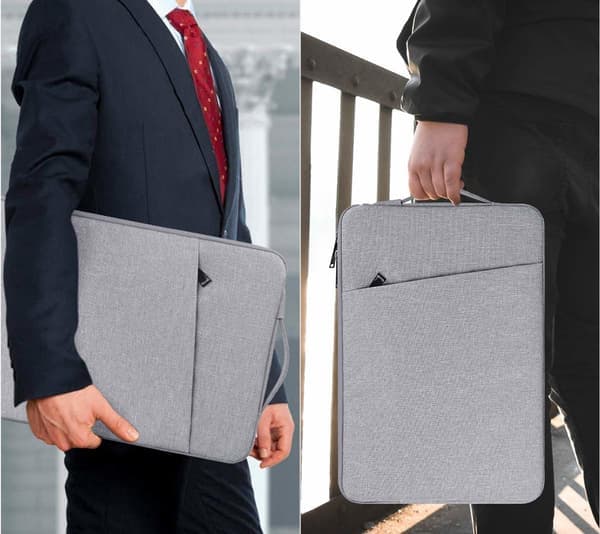 Laptopveske 13,3 tommer lerret Grå Grå Grey