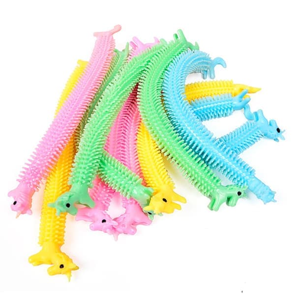 6 färgglada handsträckbara återspelningsleksaker 19 cm antistress sträckbara avslappningsleksaker