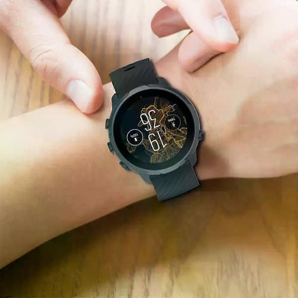 Suunto 9 Baro/9 Spartan/9 GPS Urrem til Mænd Nate Rustfrit Stål Komfortabel GPS Urrem Silikone Materiale Sort Lime A5 Black Lime A5