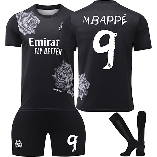 2425 Real Madrid Y3 co-brandede fodboldtrøjer nr. 7, Ronaldo 5, Bellingham 10, Mbappe og andre fodboldtrøjesæt til voksne og børn No.9 MBAPPE 16