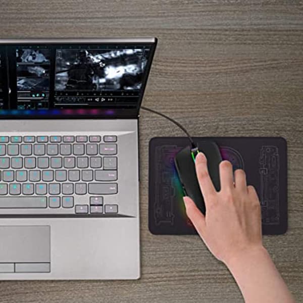 2x USB-C mus Type C Ergonomisk kablet mus RGB Optisk