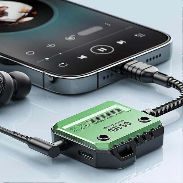 GS1 30W Quick Charge Adapter Audioadapter til iPhone Aux 3.5mm Audio Converter til iPhone 12/13/14