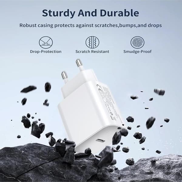20W USB-C Opladerblok 3-pak til iPhone 16/15/14/13/12 Pro Max Mini [JUN]
