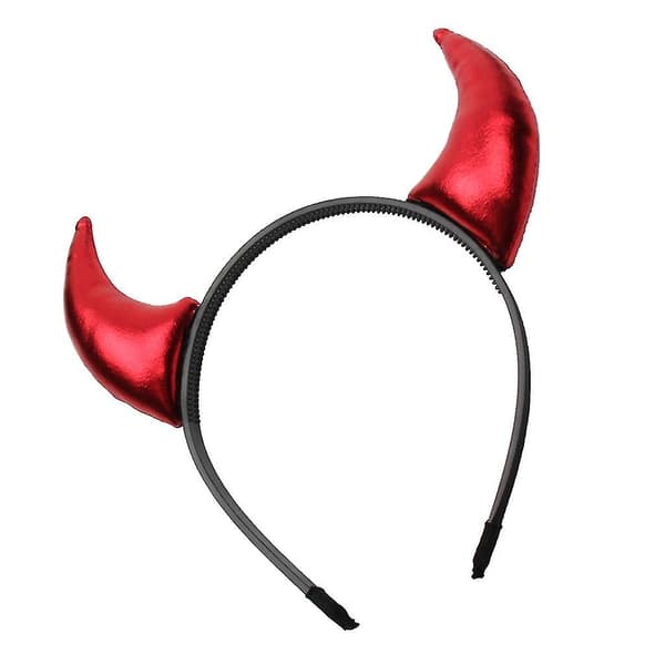 Gothic Devil Horn Hodeplagg - Oksehorn Hodebånd Kostyme Cosplay Prop, Halloween Julebord Gothic Hodeplagg for Kvinner Jenter