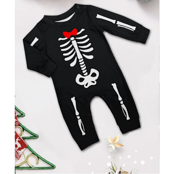 2024 Ny Halloween Skalle Ben Vuxen Barn Baby Horror Tricky Kostym Pyjamas Set Baby 18