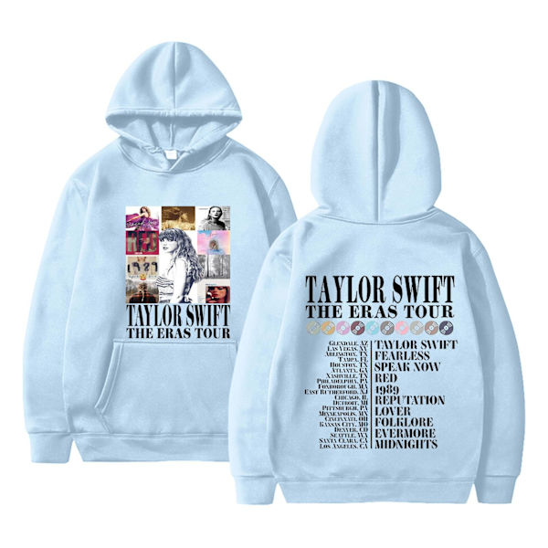 Taylor Swift -faneille joululahja 2023 - Huppari syksyyn ja talveen, miesten ja naisten huppareita, joulutakki light blue L