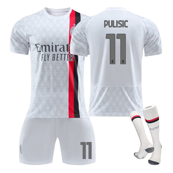 23-24 sæson AC Milan udebanetrøje nr. 9 Giroud nr. 11 Ibrahimovic fodbolddragt NO.11 PULISIC M