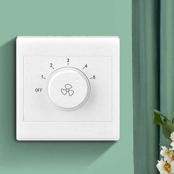 Takfläkt hastighetsregulator 5 växlar, väggmonterad fläkthastighetsregulatorbrytare 86 Typ