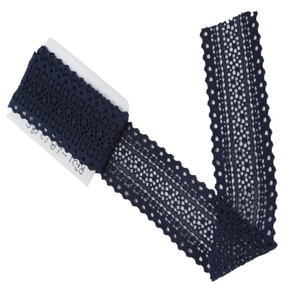 Snedsnodd sömnadstillbehör presentinslagning DIY-material 10 yard 3,5 cm bredd mörkblå