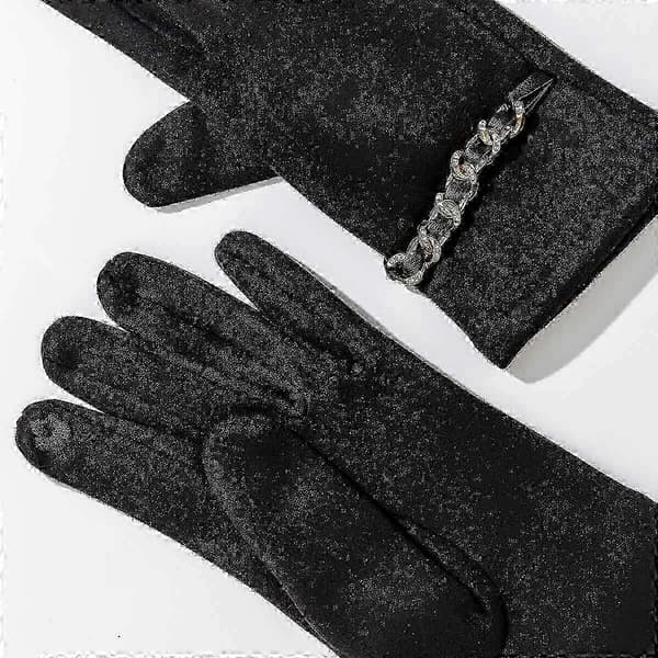 Varme vinterhandsker til kvinder, vindtætte varme fingerhandsker black