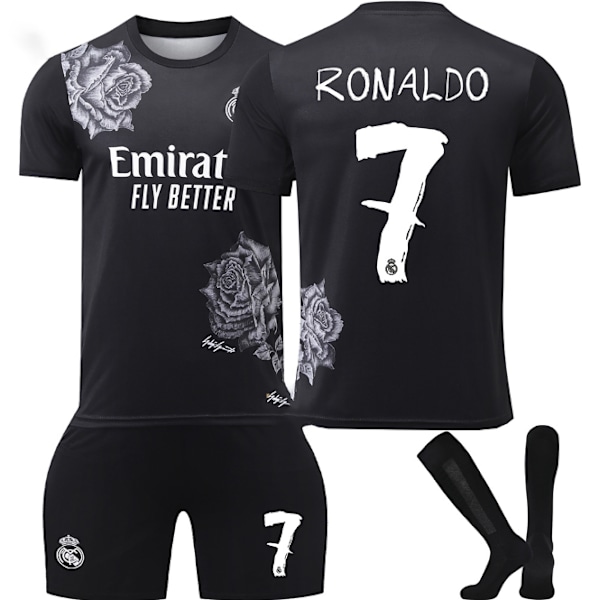 2425 Real Madrid Y3 co-branded fotballdrakt nr. 7, Ronaldo 5, Bellingham 10, Mbappe og andre voksen- og barnedrakter No.7 RONALDO 20