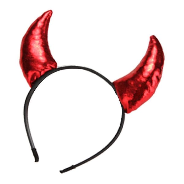 Gothic Devil Horn Hodeplagg - Oksehorn Hodebånd Kostyme Cosplay Prop, Halloween Julebord Gothic Hodeplagg for Kvinner Jenter