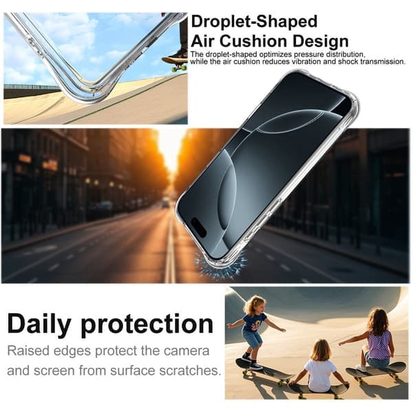 IMAK iPhone 17 Pro Max Skala TPU Støtsikker Airbag Gjennomsiktig