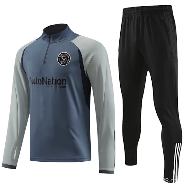 2425 Ny høst/vinter Miami Soccer treningsklær langarmet trøyesett Dark gray 16