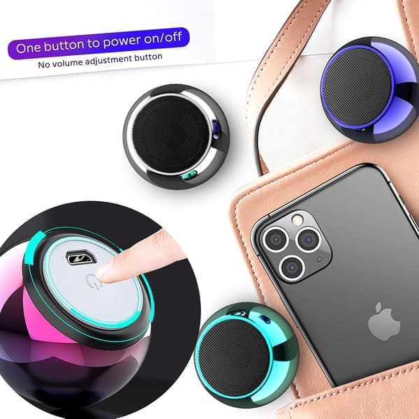 Trådløse bærbare små Bluetooth-højttalere med stor lyd, trådløs stereoparring, metalkabinet, minimalistisk design, nylonrem