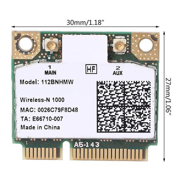 Til Centrino Wireless-n 1000 Wifi Link1000 112bnhmw 300mbps Half Mini Pci-e Trådløst Netværkskort