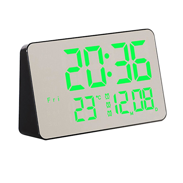 12/24h väckarklocka LED-skärm USB snooze-funktion bordsskiva sovrum