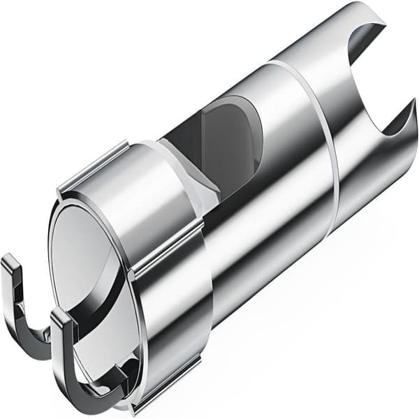 Justerbar dusjholder med 2 kroker, universell dusjhodeholder for 16-27 mm dusjstang, ABS krom