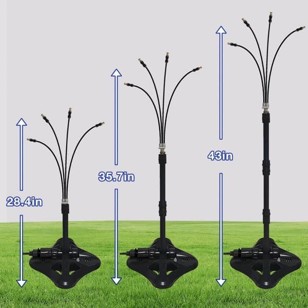 Stående kølesystem med tåge 8m + 4 tågedyser i messing, 2 højdeindstillinger, støttespray til terrasse