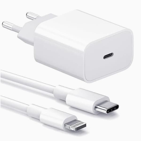 4-pack iPhone-laddare, 20 W USB-C snabbladdningsadapter och kabel, snabbladdningsset för iPhone- och iPad-enheter 4