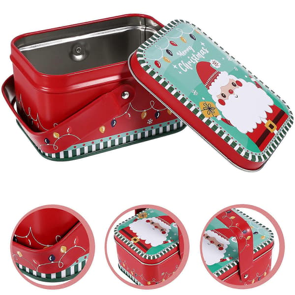 Julegodteri-bokser for oppbevaring 5 stk. Kakeboks i blikk Holiday Gift Set
