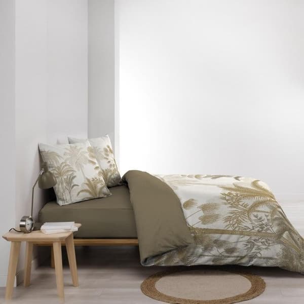 Påslakan 260 x 240 cm bomull 42 trådar + 2 örngott Cocoty beige