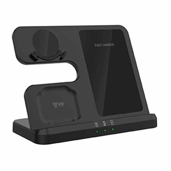 3-i-1 Trådløs Oplader Samsung Galaxy - Buds - Watch Sort Sort Sort