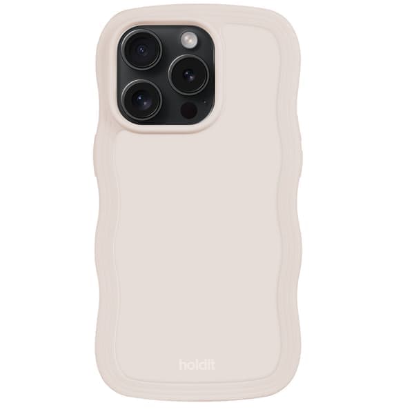 Fuld iPhone 14 Pro Cover Bølget Lys Beige