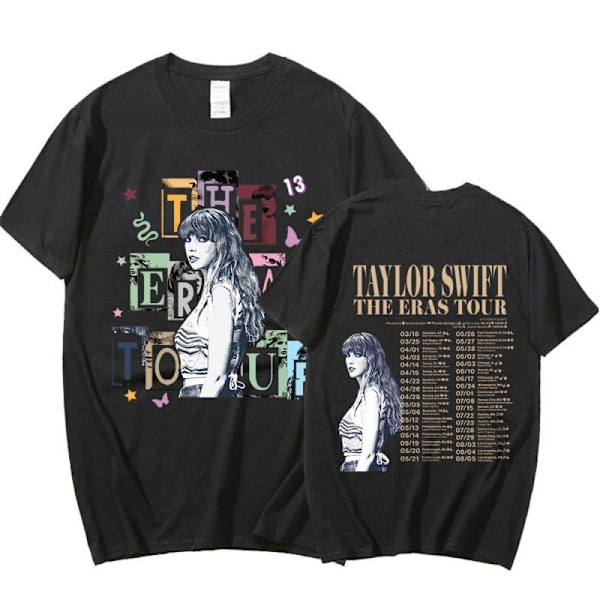 Musta monityylinen Taylor Swift -fanit-paita Painettu T-paita Paita Pusero Aikuisten kokoelma Taylor Swift -paita Saatavana useissa tyyleissä style 4 M