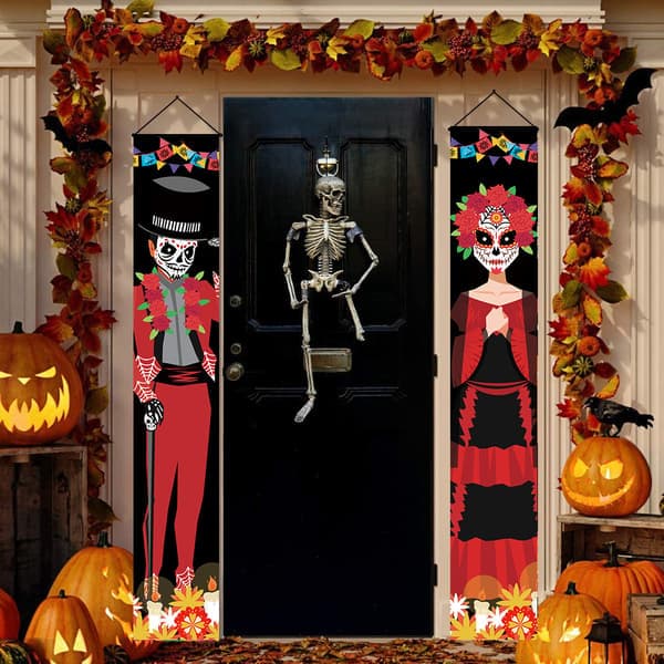 Halloweenfestdekoration dörrgardin Halloween atmosfär arrangemangsflagga
