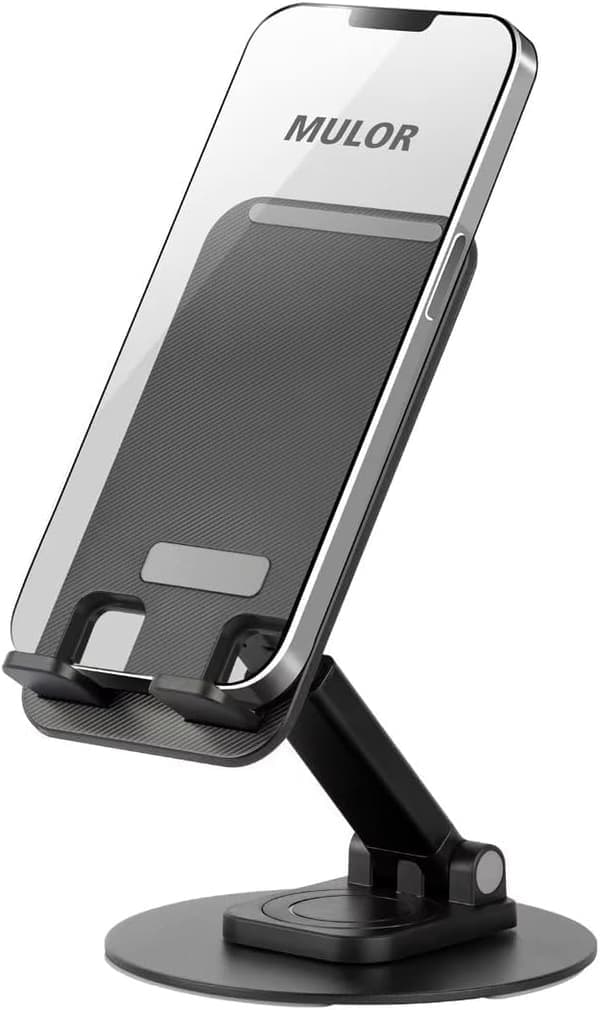 Bordtelefonstativ, justerbart sammenleggbart telefonstativ i aluminium