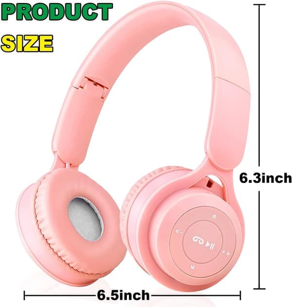 Trådløse hovedtelefoner Børnehovedtelefoner Bluetooth Børn (Pink)