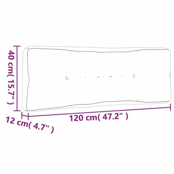 Palletdyna punainen 120x40x12 cm kangas