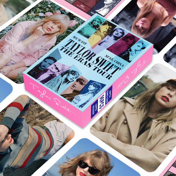 Taylor Swift -albumikortti 96 Taylor-valokuvakorttia Laulaja TS -kortti Laulajan valokuvakortti Tähti syntymäpäivälahja -fanionnittelukortti postikorttilaatikolla style 2