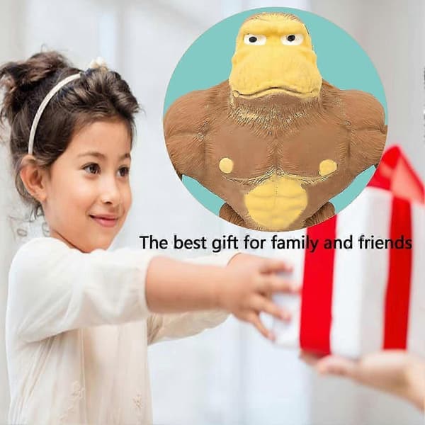 Elastisk Ape Stressleke, Morsom Gorilla Dekompresjonsleke for Barn og Voksne
