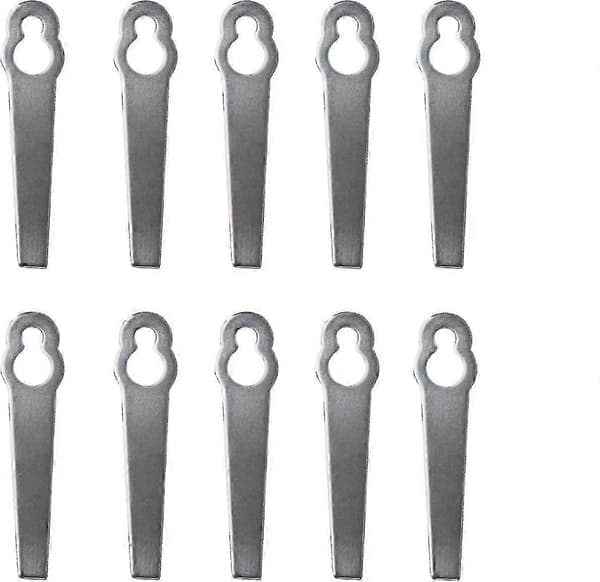 10 universelle gressklipperblader i metall, erstatningsblader for gresstrimmere og klippere