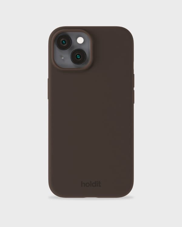 Holder iPhone 14/13 Mobil Silikon Sjokolade