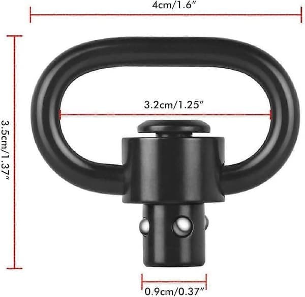 QD Sling Swivels Kraftig Quick Release Sæt (1.25\", 4-pak)