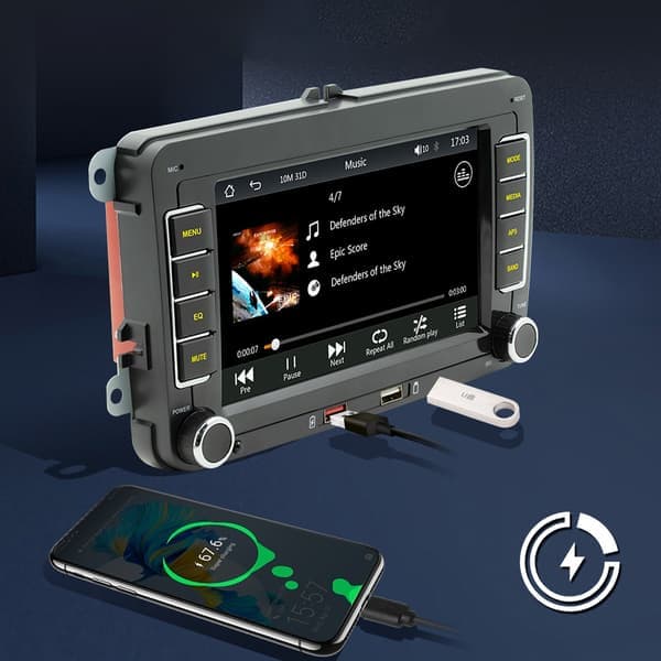 F9070W Autoradio / CarPlay & Android Auto - 7 tuumaa Volkswageniin