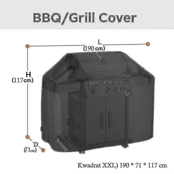 5 Storlekar Vattentätt Grillöverdrag Aespa 190*71*117cm