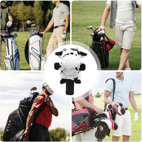 Golfklubbskydd - Mjukt träko-mönsterdesign, Putteröverdrag, Driver kompatibel med standardgolfklubbor
