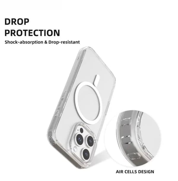 iPhone 16 Pro Max Cover Transparent MagSafe - Omfattende Stødresistent Beskyttelse