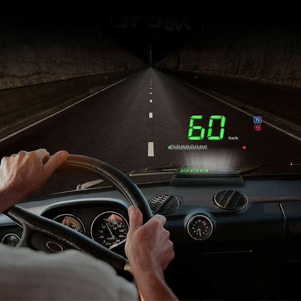 Digital GPS Speedometer til bil Head Up Display Overhastighedsadvarsel MPH/KM Træthedsadvarselsalarm