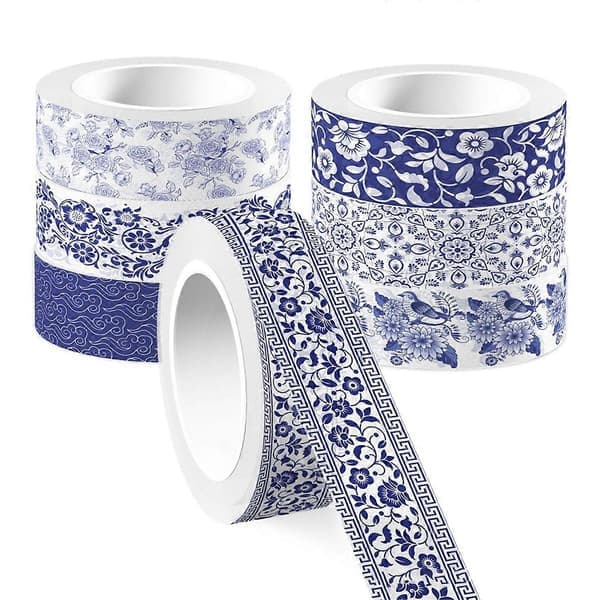 12 rullar sjöjungfru Washi-tejp, scrapbookingmaterial, maskeringstejp